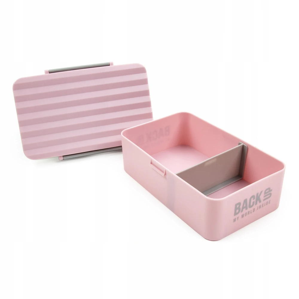 Back Up Rinkinys bidon 600ml i śniadaniówka BackUP rožinė vaikams BPA FREE