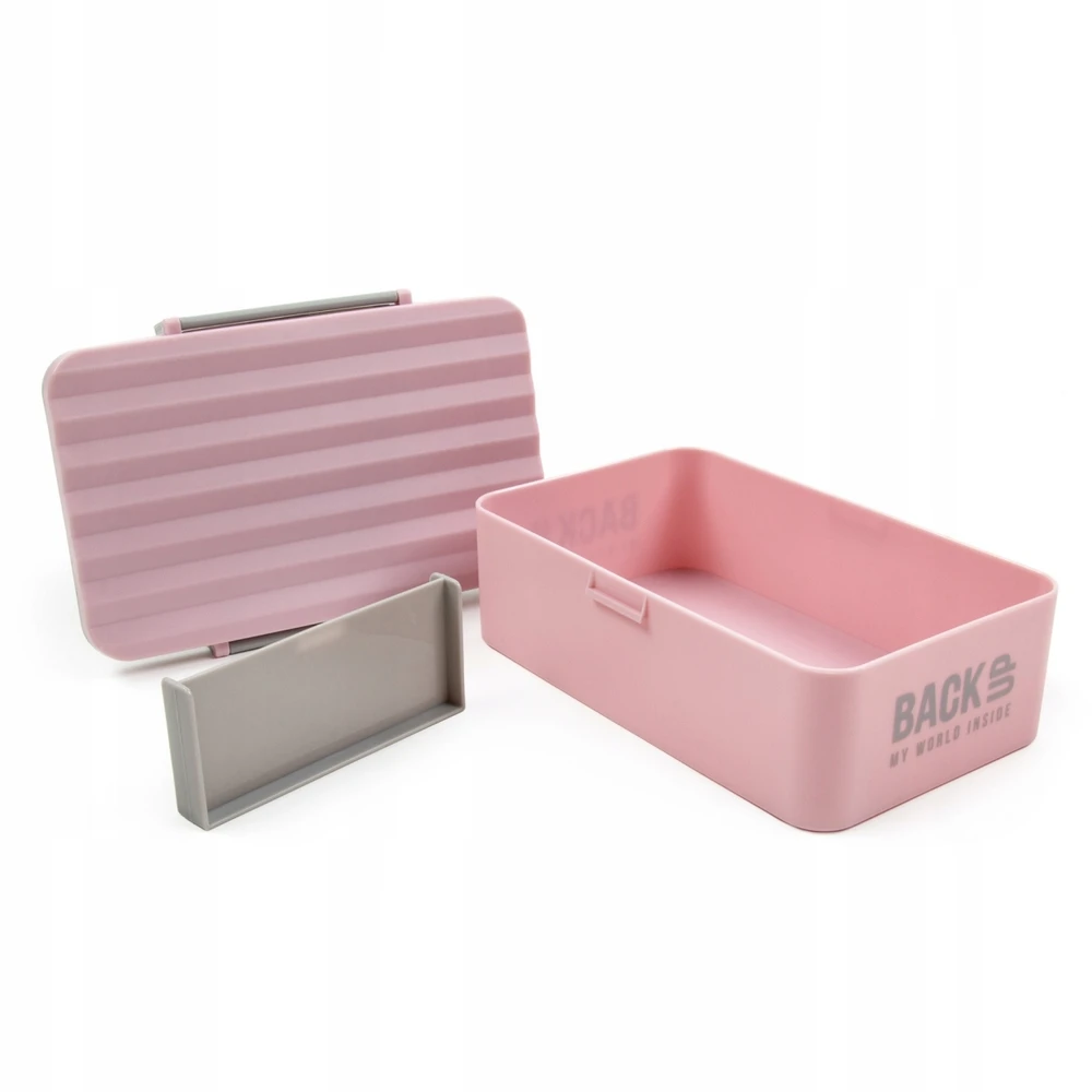 Back Up Rinkinys bidon 600ml i śniadaniówka BackUP rožinė vaikams BPA FREE