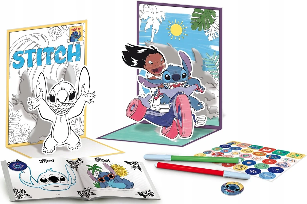 Lisciani STITCH spalvinimo ir piešimo rinkinys kuprinėje, 110674
