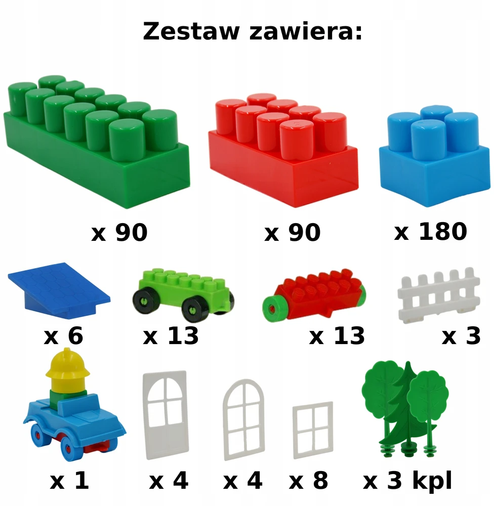 Bączek Plastikinės statybinės kaladėlės mergaitėms 500 PRIEDAI LENKO PRODUKTAS
