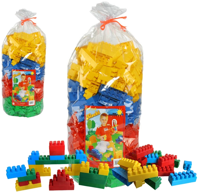 Bączek Plastikiniai statybiniai blokai 300 didelių, LENKIŠKAS PRODUKTAS