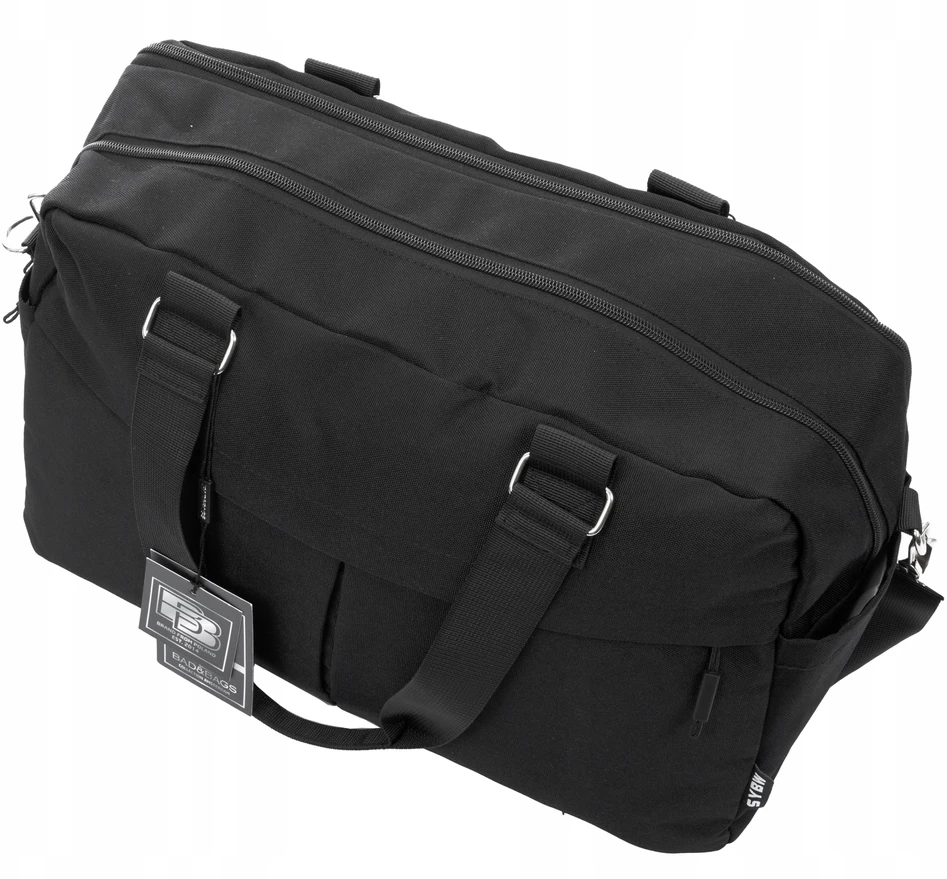 BAD&BAGS juoda verslo kelioninė rankinė 41×28×18 cm – rankinis bagažas į lėktuvą