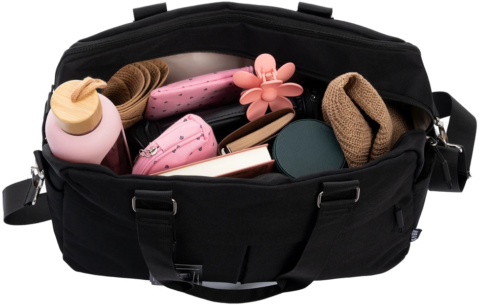 BAD&BAGS juoda verslo kelioninė rankinė 41×28×18 cm – rankinis bagažas į lėktuvą