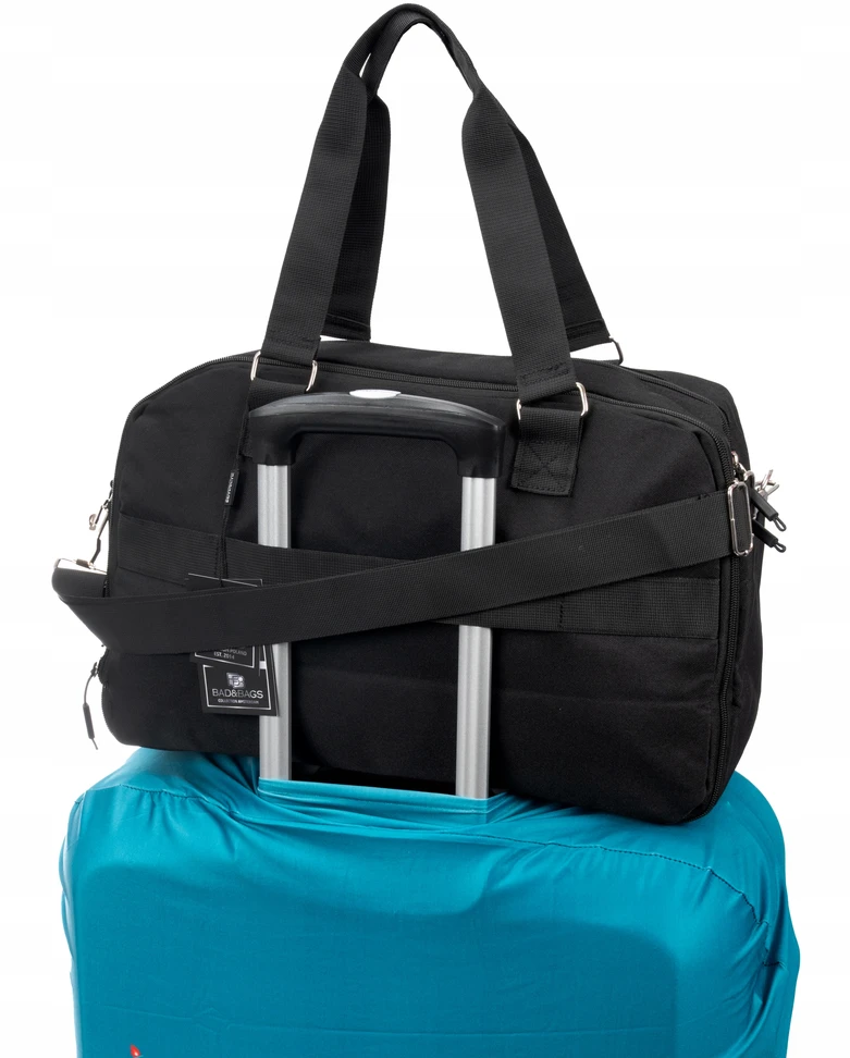 BAD&BAGS juoda verslo kelioninė rankinė 41×28×18 cm – rankinis bagažas į lėktuvą