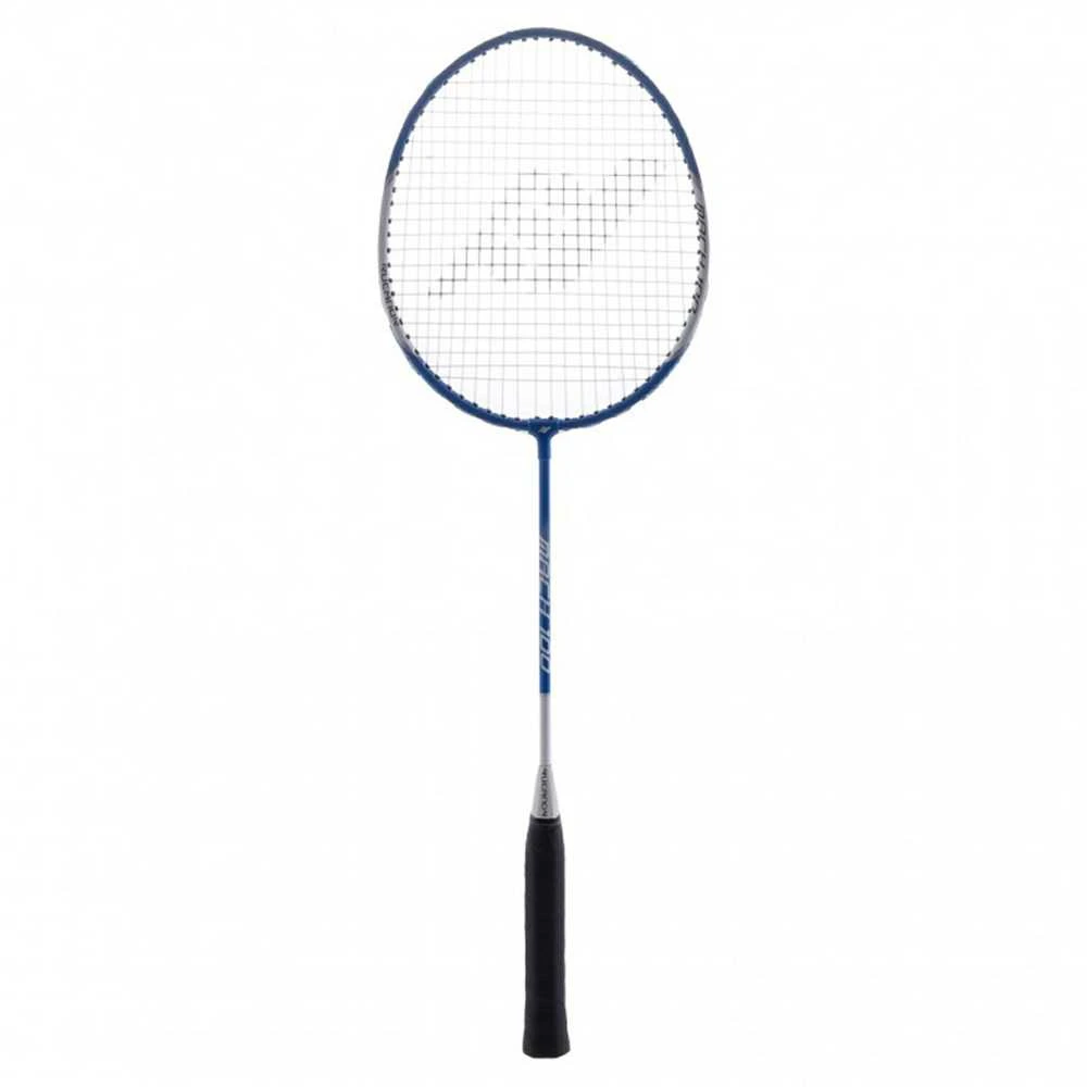 Mėlyna badmintono raketė su pilku kotu