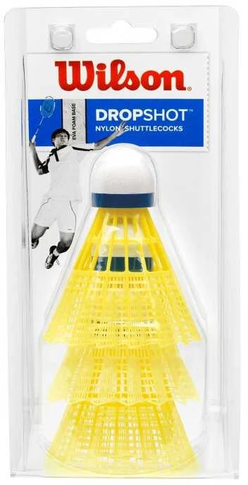 WILSON WILSON DROPSHOT 3 CLAMSHEL badmintono plunksnelės (3 vnt.)