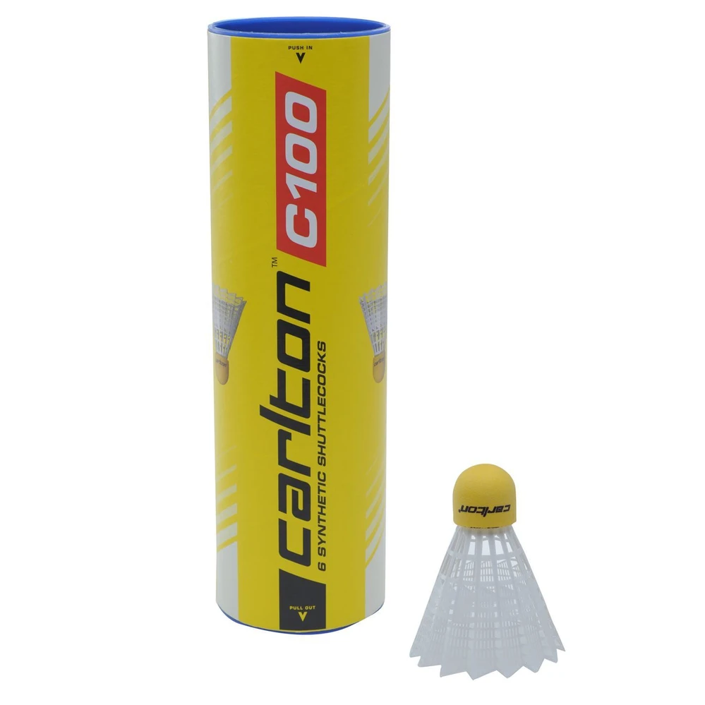 Badmintono skrajukės Carlton C100 sint 6vnt vidut