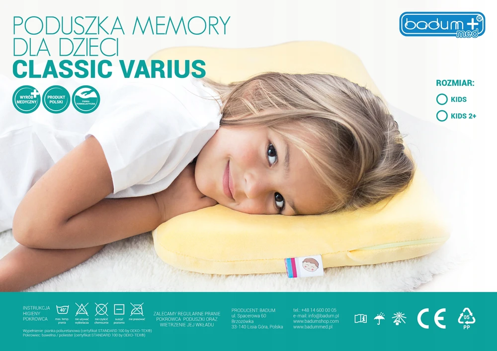 Badum Poduszka dziecięca Classic Varius Kids 50x35 TN