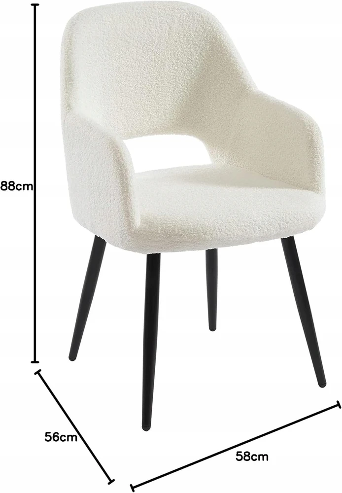 BAïTA Philomene stalo fotelis, ECcru Clette, L58cm