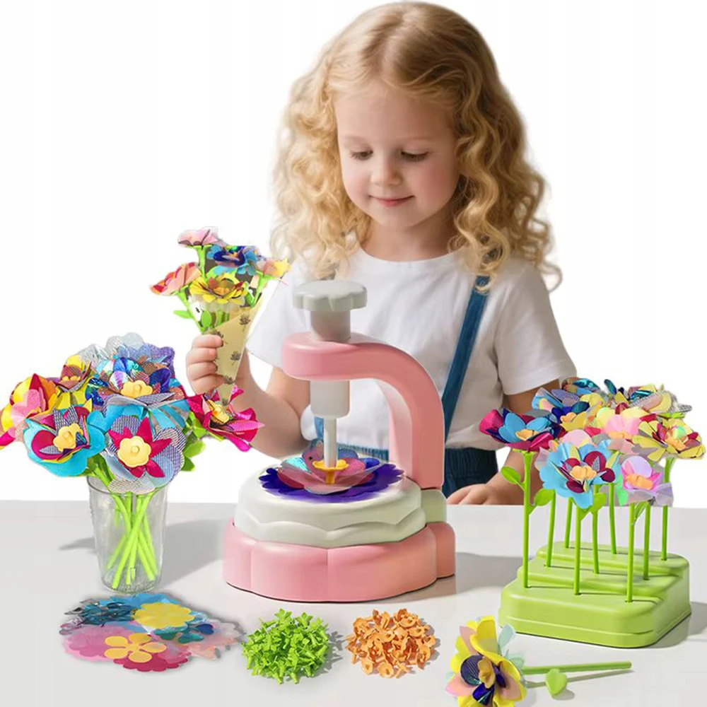 Bajkowy Kuferek 3D FLOWER MAKER KŪRYBINIS RINKINYS XXL 160 EL DIY puokštės