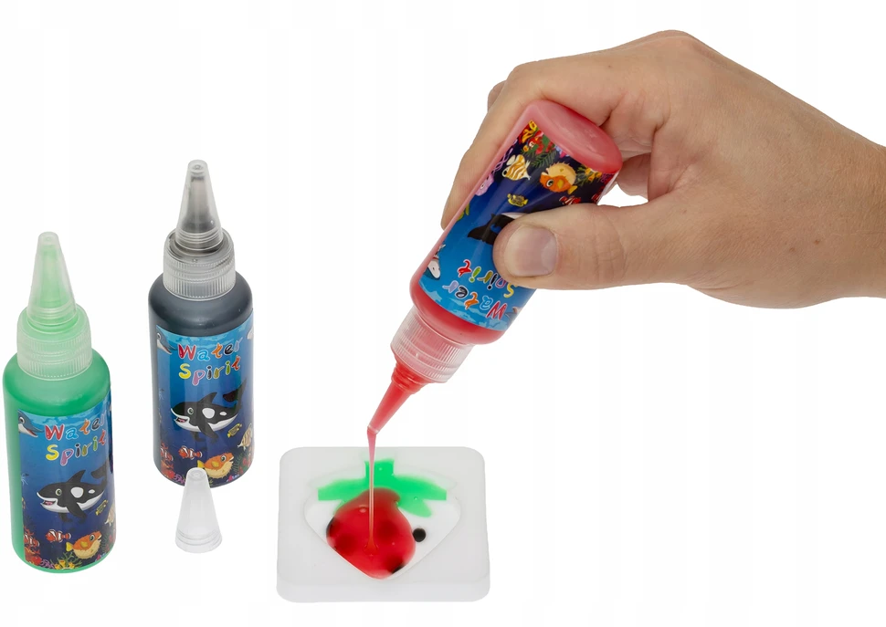 Bajkowy Kuferek PLASTIKINĖS VANDENS MASĖS GELĖS, KURIAMAS „Pasidaryk pats“ FIGGULĖMS KURTI 13 AQUA SPALVŲ RINKINYS