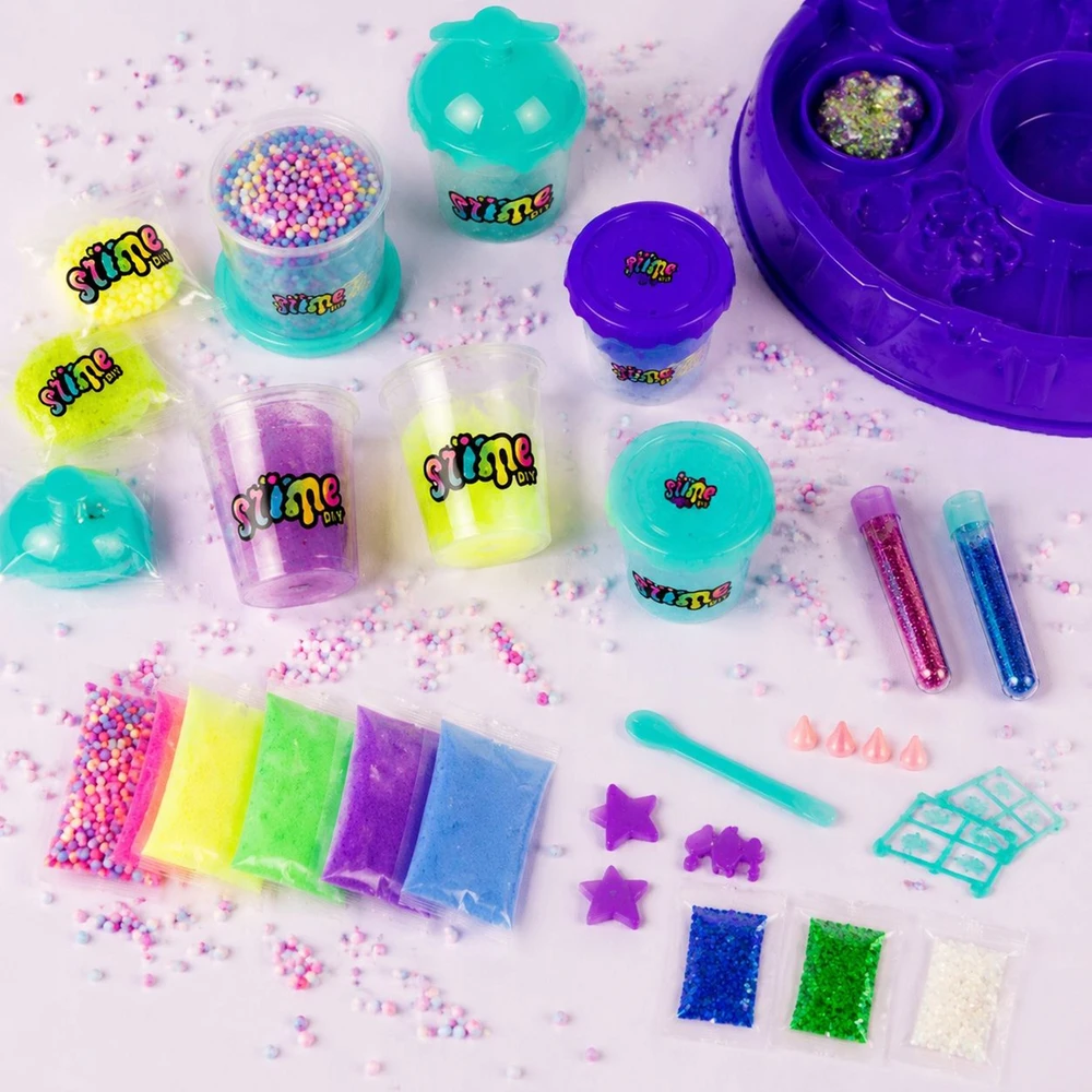 Bajkowy Kuferek SLIME FACTORY, SKIRTA SLUTS XL SLIME GLITTER RINKINYS lipdukams + PRIEDAI
