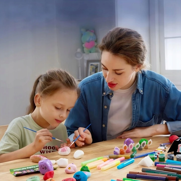 Bajkowy Kuferek Tapybos akmenų rinkinys vaikams Paints Creative Didelis rinkinys