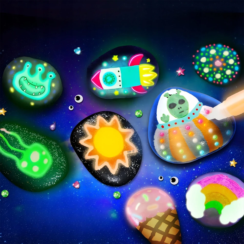 Bajkowy Kuferek Tapybos akmenų rinkinys vaikams Paints Creative Didelis rinkinys