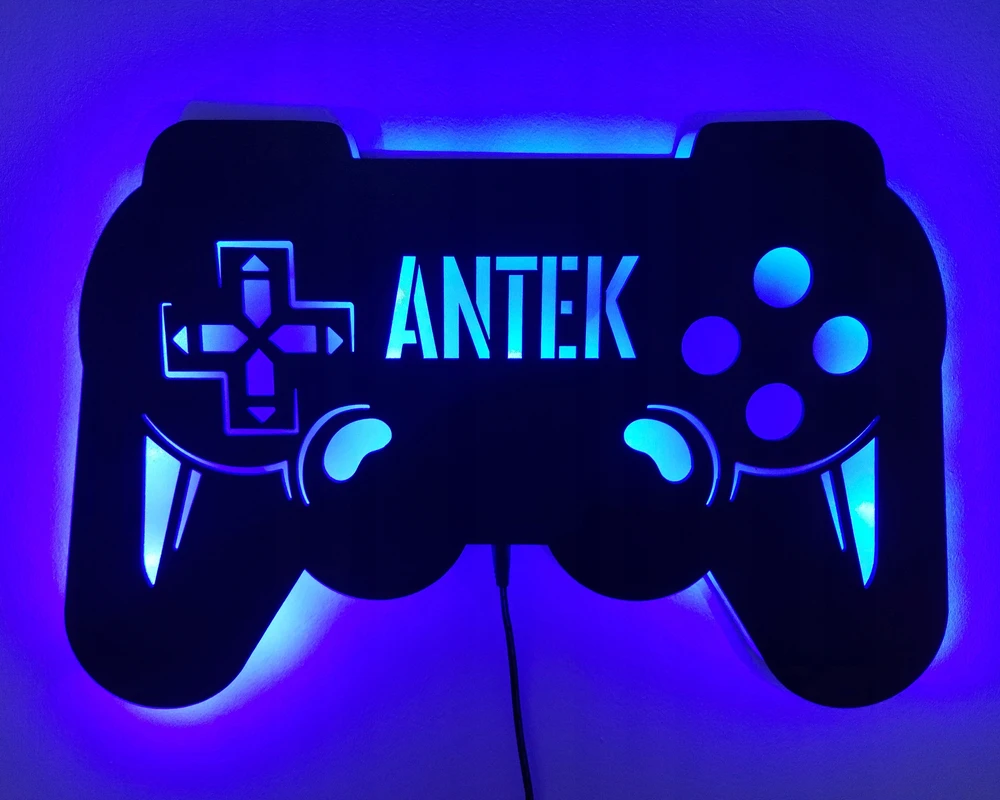 Baku Naktinio apšvietimo kilimėlis su pavadinimu, skirtas Gamer Gaming Gadget LED RGB nuotolinio valdymo pultui