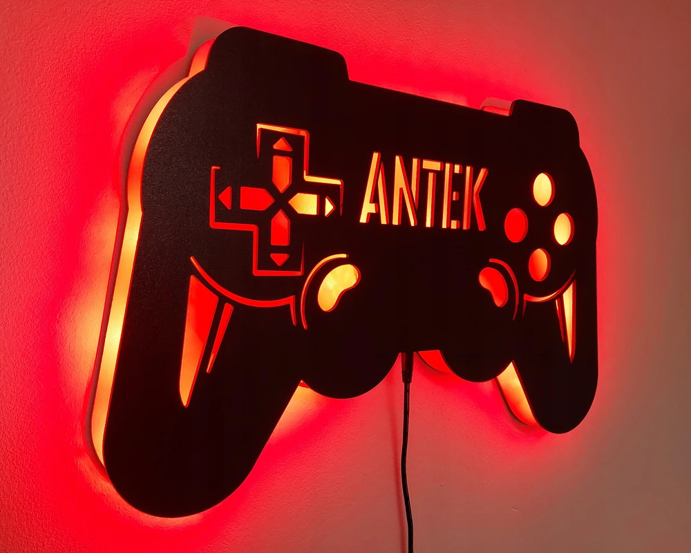 Baku Naktinio apšvietimo kilimėlis su pavadinimu, skirtas Gamer Gaming Gadget LED RGB nuotolinio valdymo pultui
