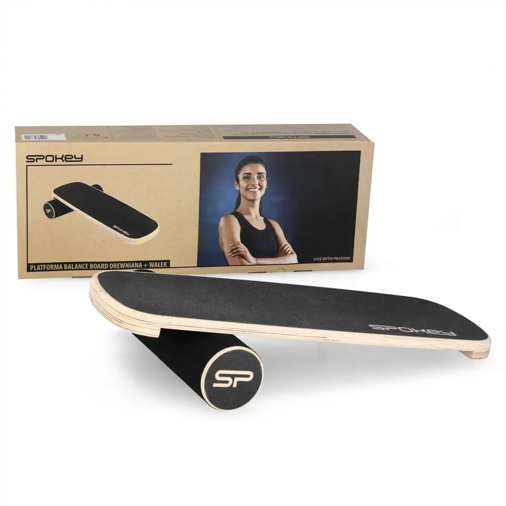 Balansinė lenta Spokey TRICKBOARD, juoda/ruda