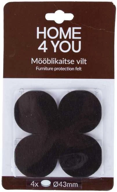 Home4You Baldus apsaugantys veltinio padukai, 4 vnt.,
