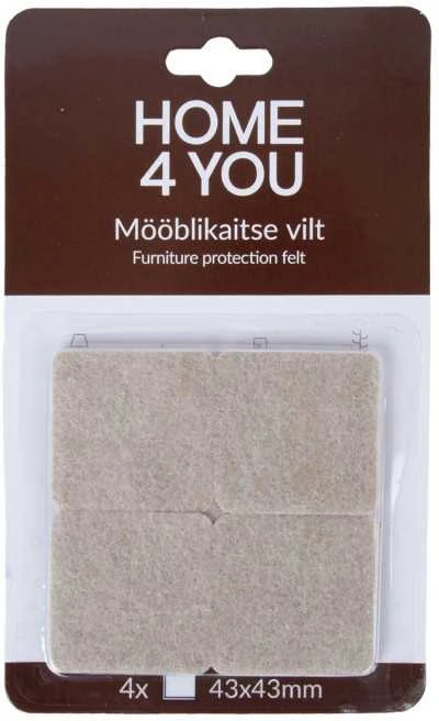 Home4You Baldus apsaugantys veltinio padukai, 4 vnt.