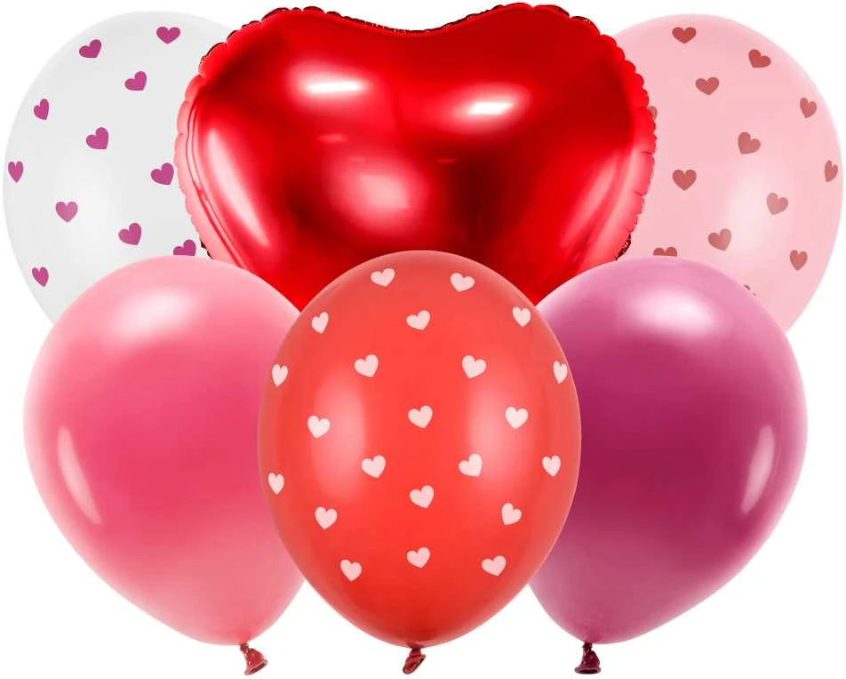 Party Deko Balionų rinkinys "Be mine valentine" 6 vnt