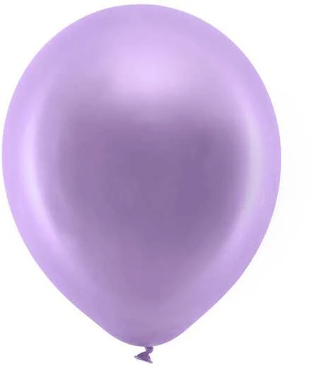 Eco balionai 10 vnt 30cm blizgantys tamsiai violetiniai