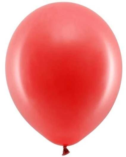PartyDeco Ekologiški balionai "Raudoni", 10vnt