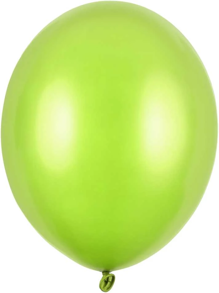 PartyDeco Stiprūs balionai Žali, blizgūs 30 cm, 50vnt