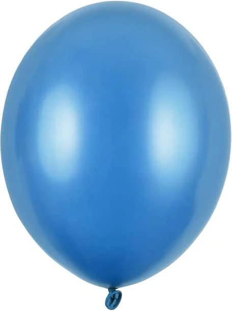 PartyDeco Stiprūs balionai Mėlyni, blizgūs 30 cm, 50vnt