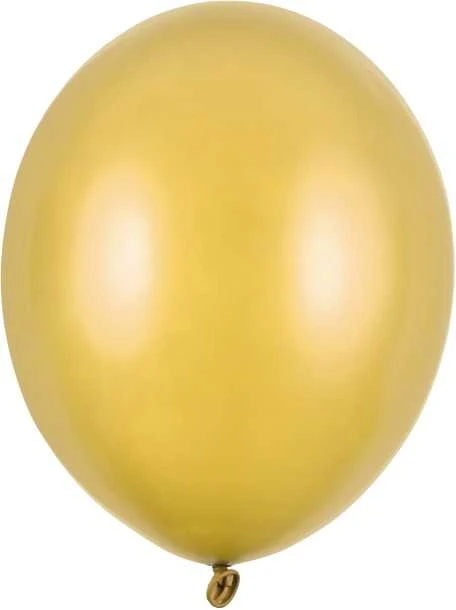 PartyDeco Stiprūs balionai Rožinio aukso spalvos, blizgūs 30 cm, 50vnt