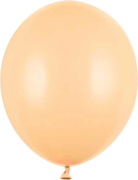 PartyDeco Stiprūs balionai Šviesiai persikinė 30 cm, 50vnt