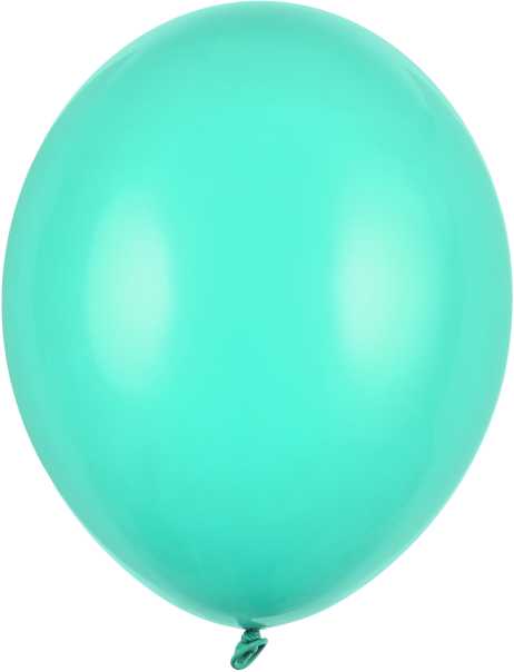 PartyDeco Stiprūs balionai Šviesiai mėtiniai 30 cm, 50vnt