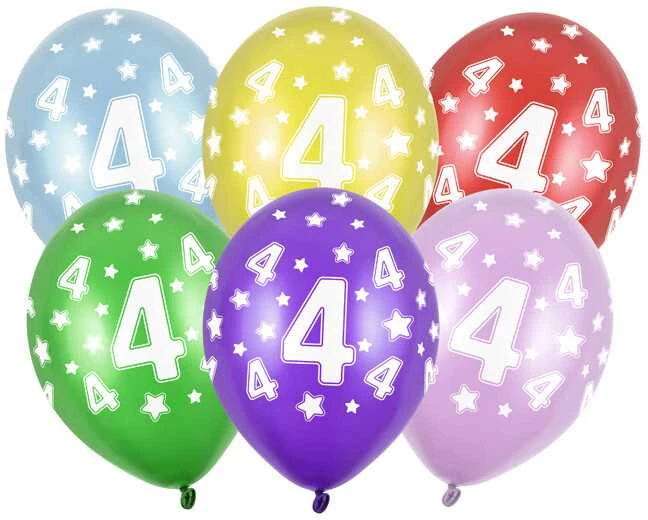 Balionai 4-as gimtadienis 30cm stiprūs