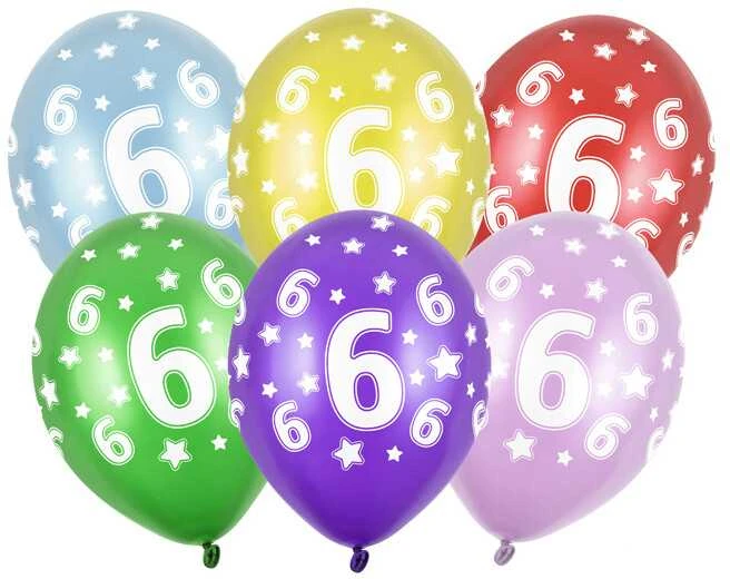 Balionai 6-as gimtadienis 30cm stiprūs