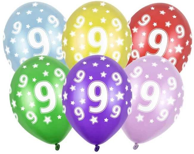 Balionai 9-as gimtadienis 30cm stiprūs
