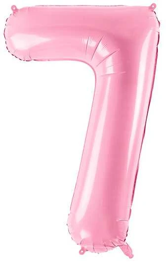 Party Deco PartyDeco Folinis balionas "7" rožinis, 86 cm