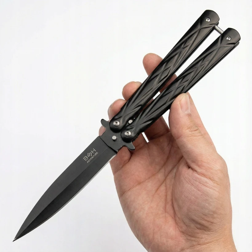 Balisong peteliškės peilis BSH Adventure juodas plienas 420 CSGO N480