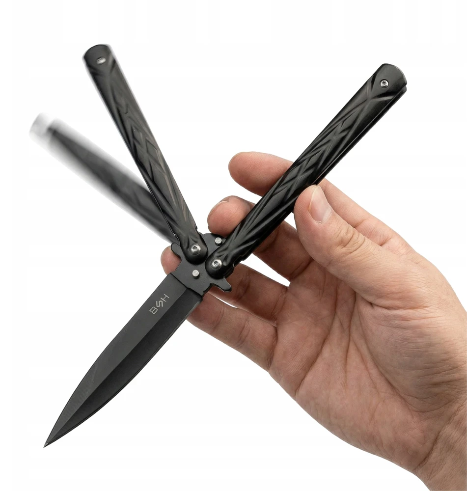 Balisong peteliškės peilis BSH Adventure juodas plienas 420 CSGO N480