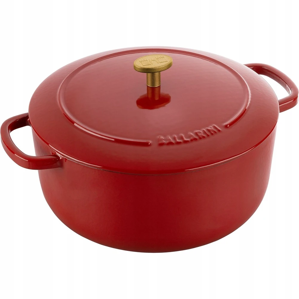 BALLARINI BELLAMONTE Puodas żeliwny apvalus 4 ltr, raudona