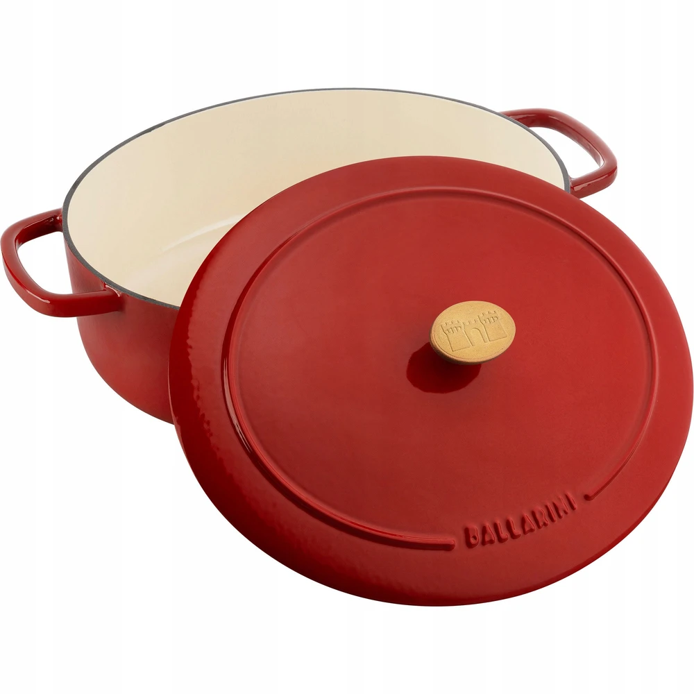 Ketaus puodas BALLARINI BELLAMONTE, 4.5 L, raudonos spalvos