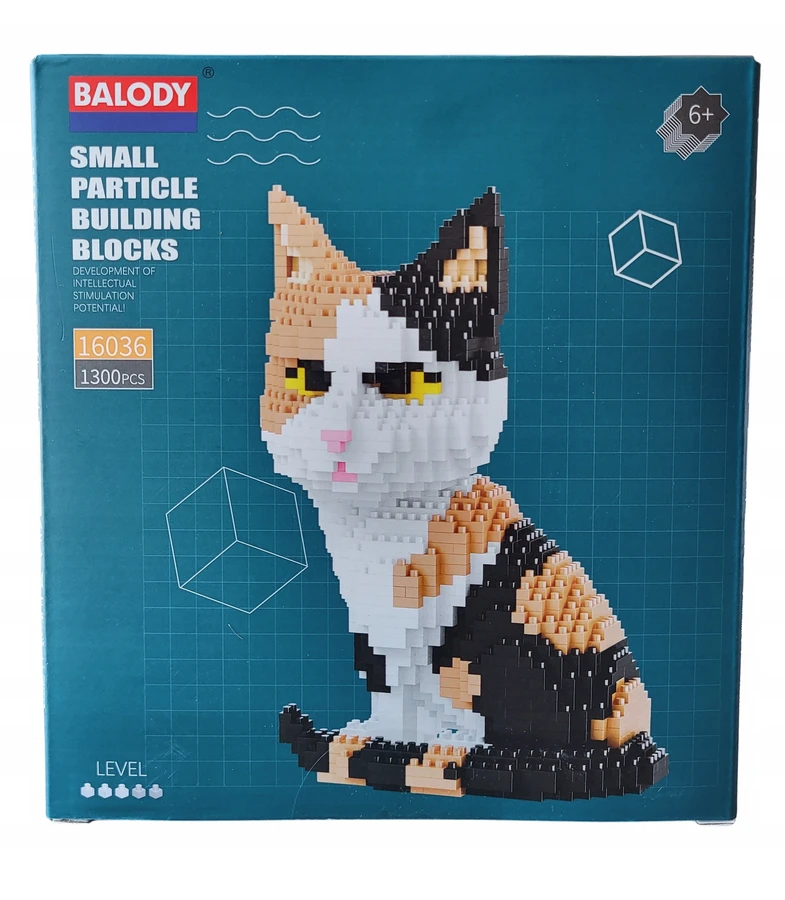 Balody KONSTRUKCINIŲ BLOKŲ RINKINYS CAT 1300 EL MICRO BLOKŲ MODELIO PAVEIKSLAS