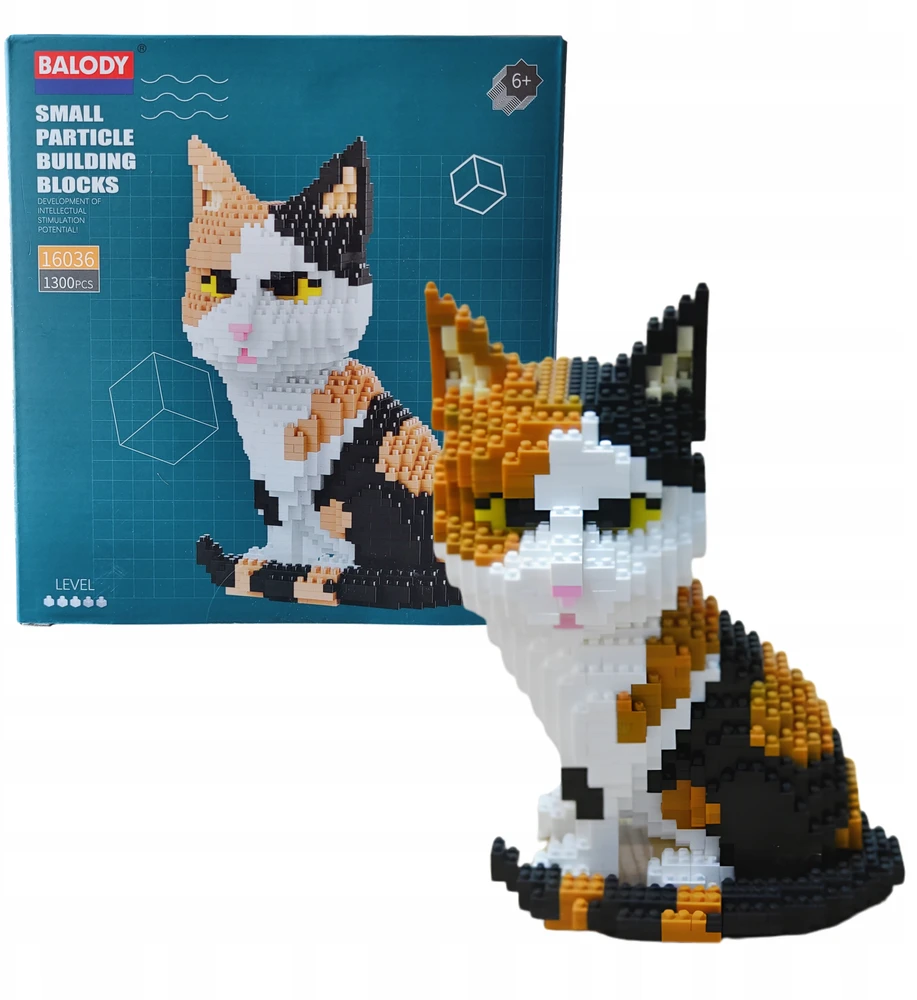 Balody KONSTRUKCINIŲ BLOKŲ RINKINYS CAT 1300 EL MICRO BLOKŲ MODELIO PAVEIKSLAS