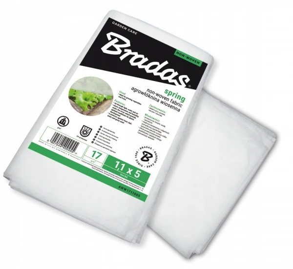 Bradas Balta pavasarinė dengiamoji agrotekstilė (1,1 x 15 m) 17 g AWW1711015