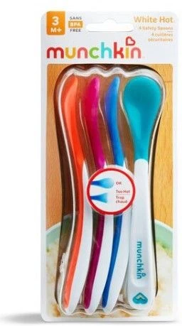 MUNCHKIN šaukšteliai reaguojantys į karštį 4 vnt. Hot Safety Spoons 4m+ 011522