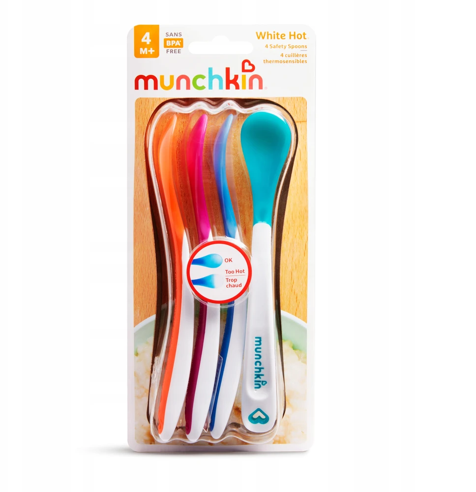 MUNCHKIN šaukšteliai reaguojantys į karštį 4 vnt. Hot Safety Spoons 4m+ 011522