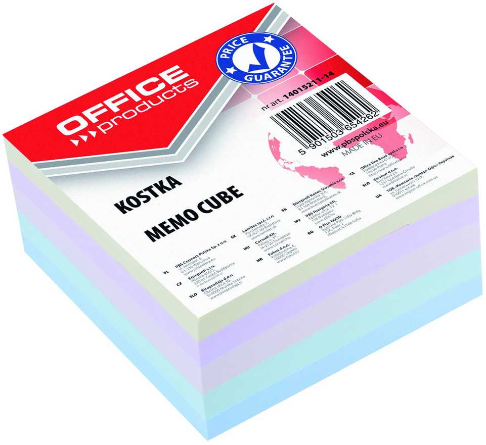 Lean School Office Products Kubas baltas klijuotas OFFICEproducts