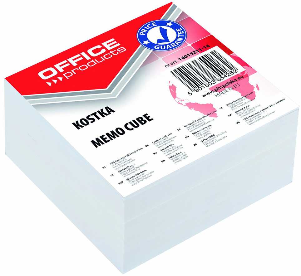 Lean School Biuro prekės Kubas baltas neklijuotas OFFICEproducts