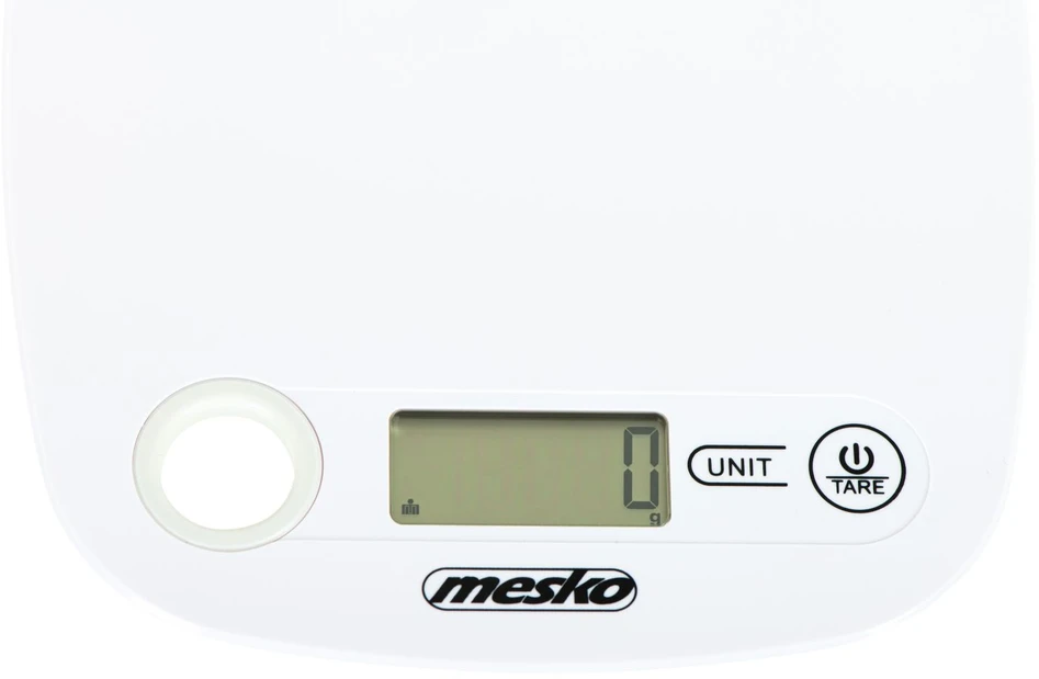 Mesko | Virtuvinės svarstyklės | MS 3159w | Maximum weight (capacity) 5kg | Graduation 1 g | Ekranas type LCD | Baltas