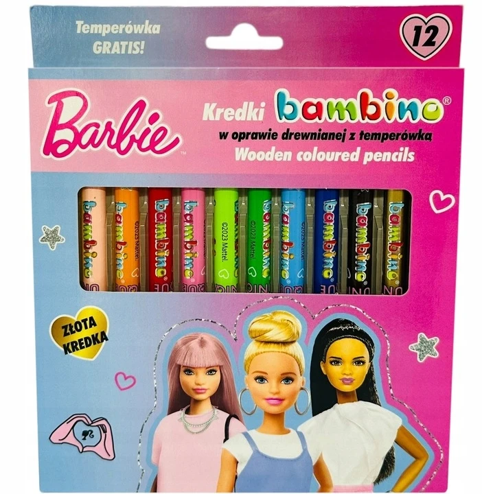 Bambino Barbie kreidelės, 12 vnt.
