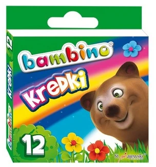 Bambino Crayons 12 Colors, skirtos piešti mokykloje, pagamintos iš molio