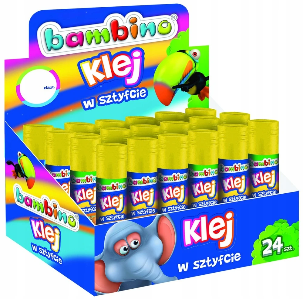 Bambino klijai lazdelėje 15g mokyklai, dekoravimui